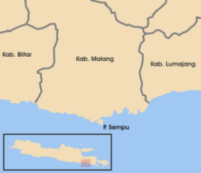 bagi yang penasaran letak Pulau Sempu di Peta, nah Pulau Sempu itu yang satu titik kecil di bawah Kab. Malang