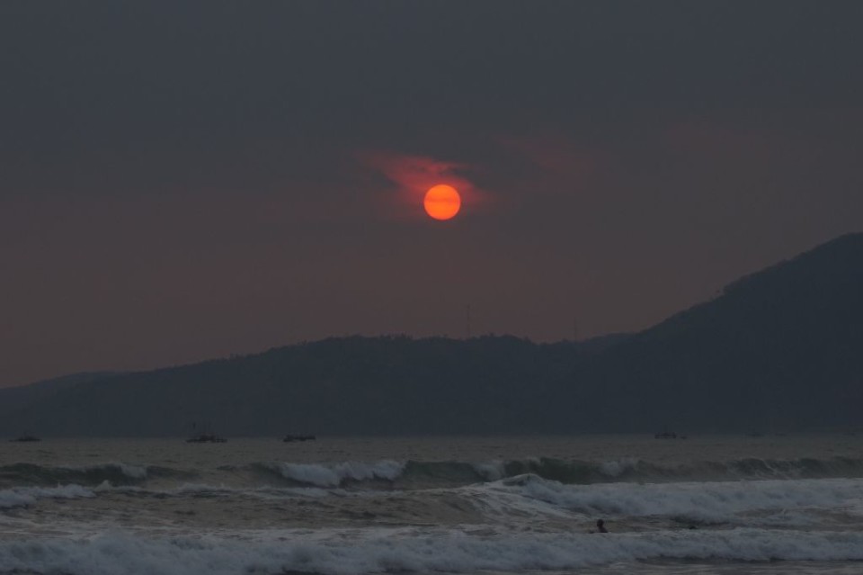 sunset di Pantai Cimaja